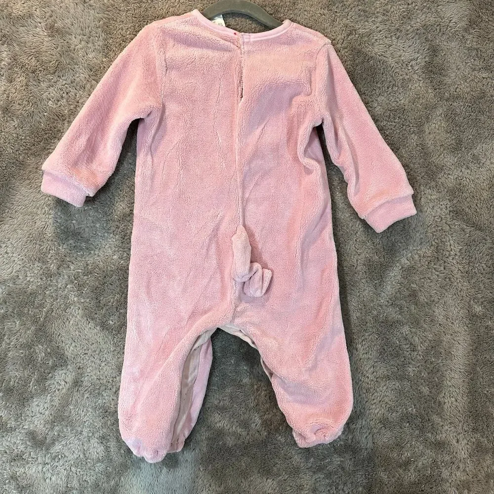 Spirit Halloween Toddler 18-24 Monhts Pink Plush Pig Costume One Piece Outfit